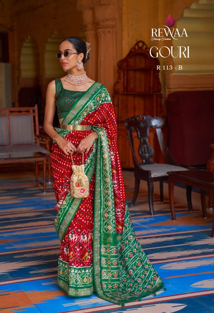 REWAA PATOLA 113 COLOR DESIGNER PATOLA SAREE 