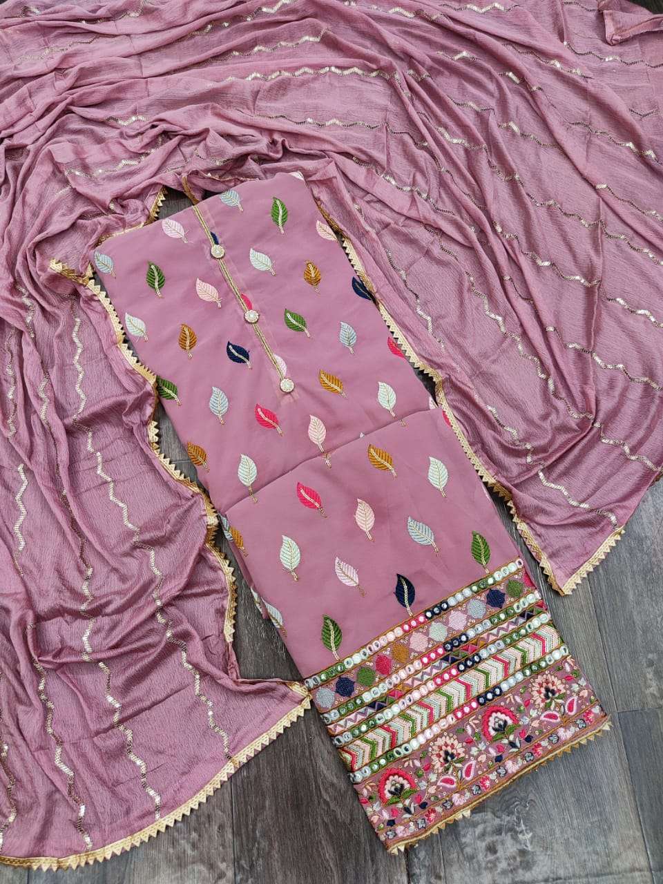 SABYA SAACHI-1 DESIGNER FAUX GEORGETTE NON CATALOG SUIT 