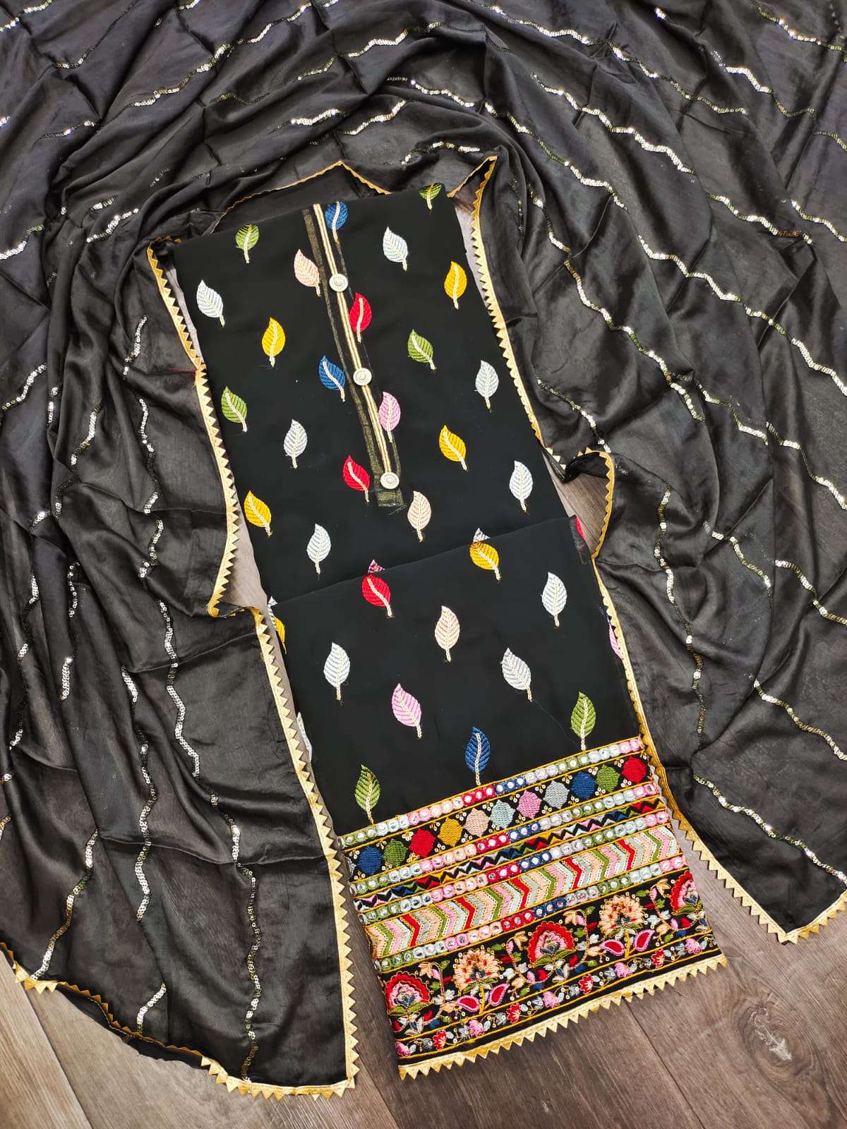 SABYA SAACHI-1 DESIGNER FAUX GEORGETTE NON CATALOG SUIT 