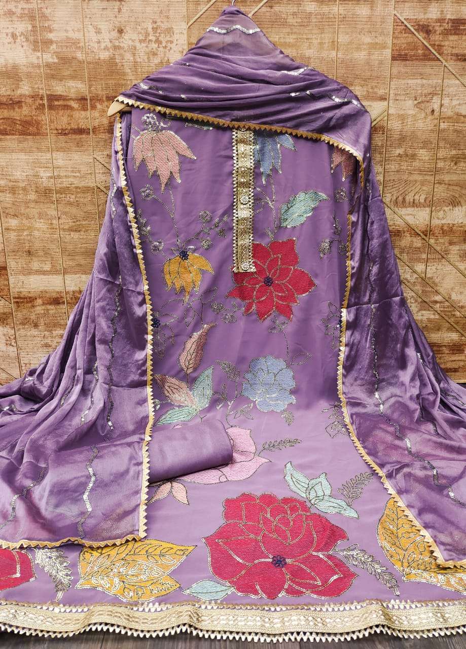 SABYA SAACHI-23 DESIGNER FAUX GEORGETTE EMBROIDERY NON CATALOG SUIT 