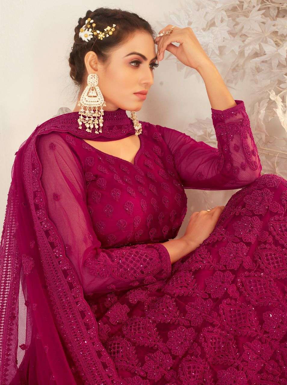 SENHORA ENGAGEMENT BRIDAL HERITAGE VOL-9 DESIGNER NET LEHENGA 