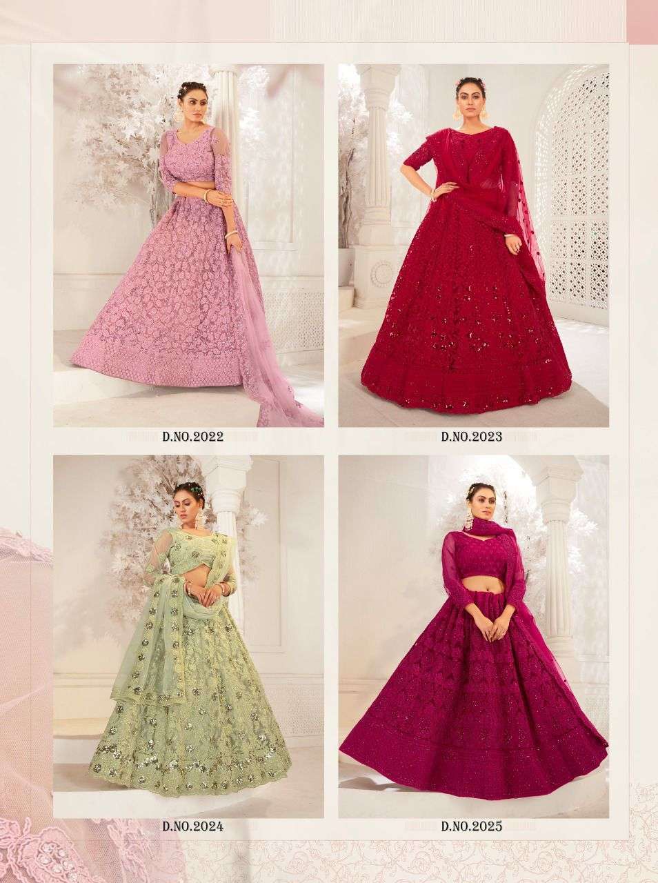 SENHORA ENGAGEMENT BRIDAL HERITAGE VOL-9 DESIGNER NET LEHENGA 