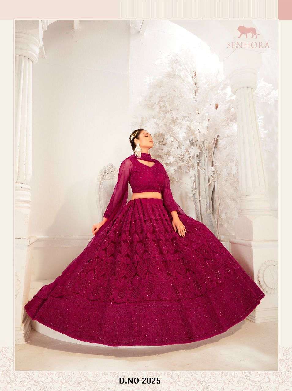 SENHORA ENGAGEMENT BRIDAL HERITAGE VOL-9 DESIGNER NET LEHENGA 