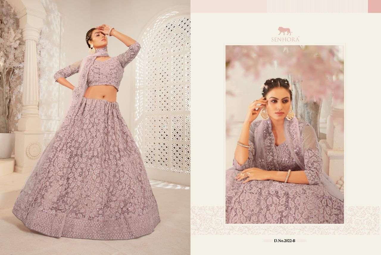 SENHORA ENGAGEMENT BRIDAL HERITAGE VOL-9 DESIGNER NET LEHENGA 