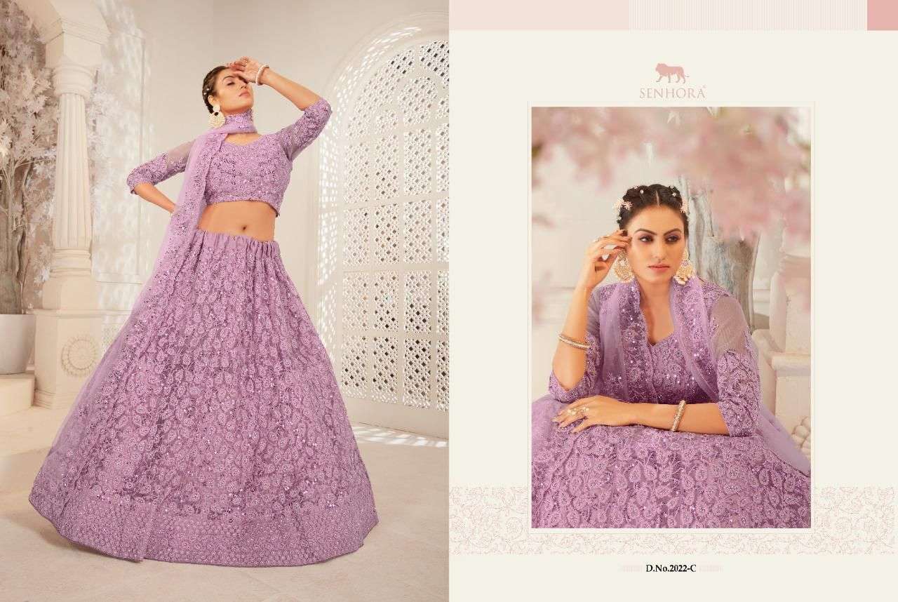 SENHORA ENGAGEMENT BRIDAL HERITAGE VOL-9 DESIGNER NET LEHENGA 