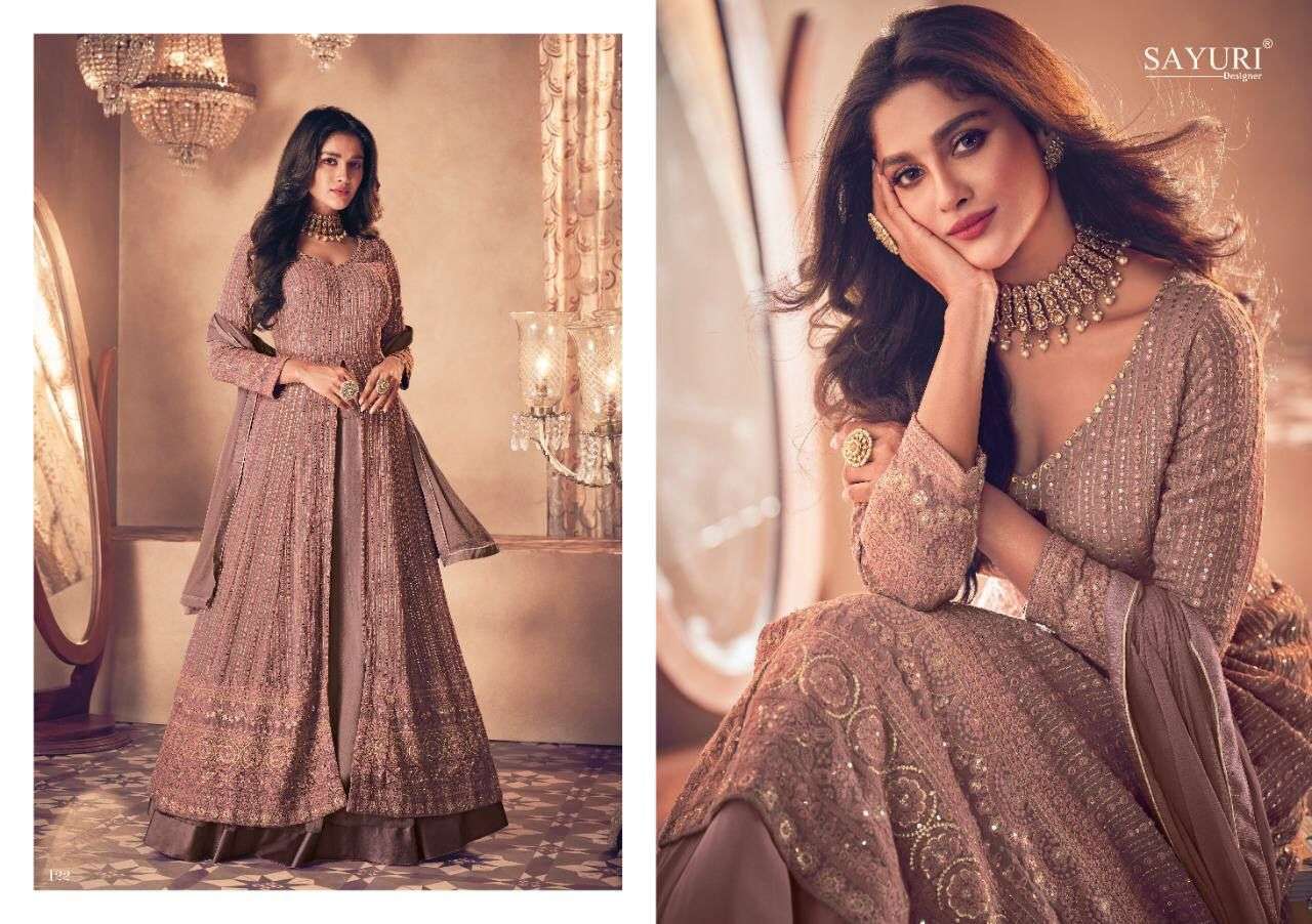 AASHIRWAD SAYURI NOOR 122 COLOR DESIGNER HEAVY  FAUX GEORGETTE SUIT