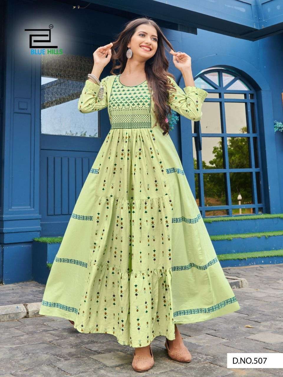 Kurti Only For Women Cotton Printed Rajasthani Ethnic Designer Wear Kurtis  With Show Button Readymade Stylish
