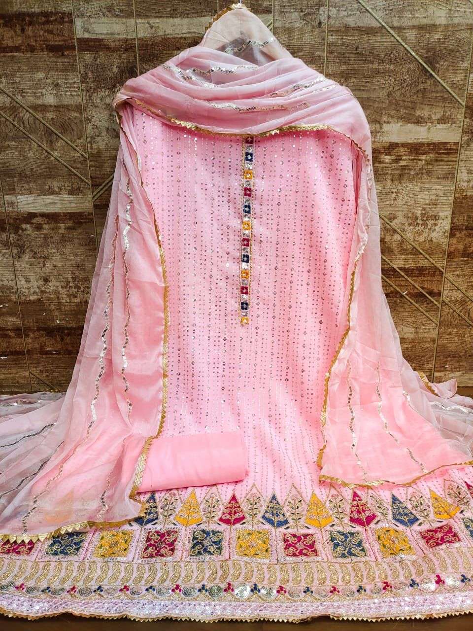 BT-17 SABYA SAACHI-38 DESIGNER FAUX GEORGETTE NON CATALOG SUIT 