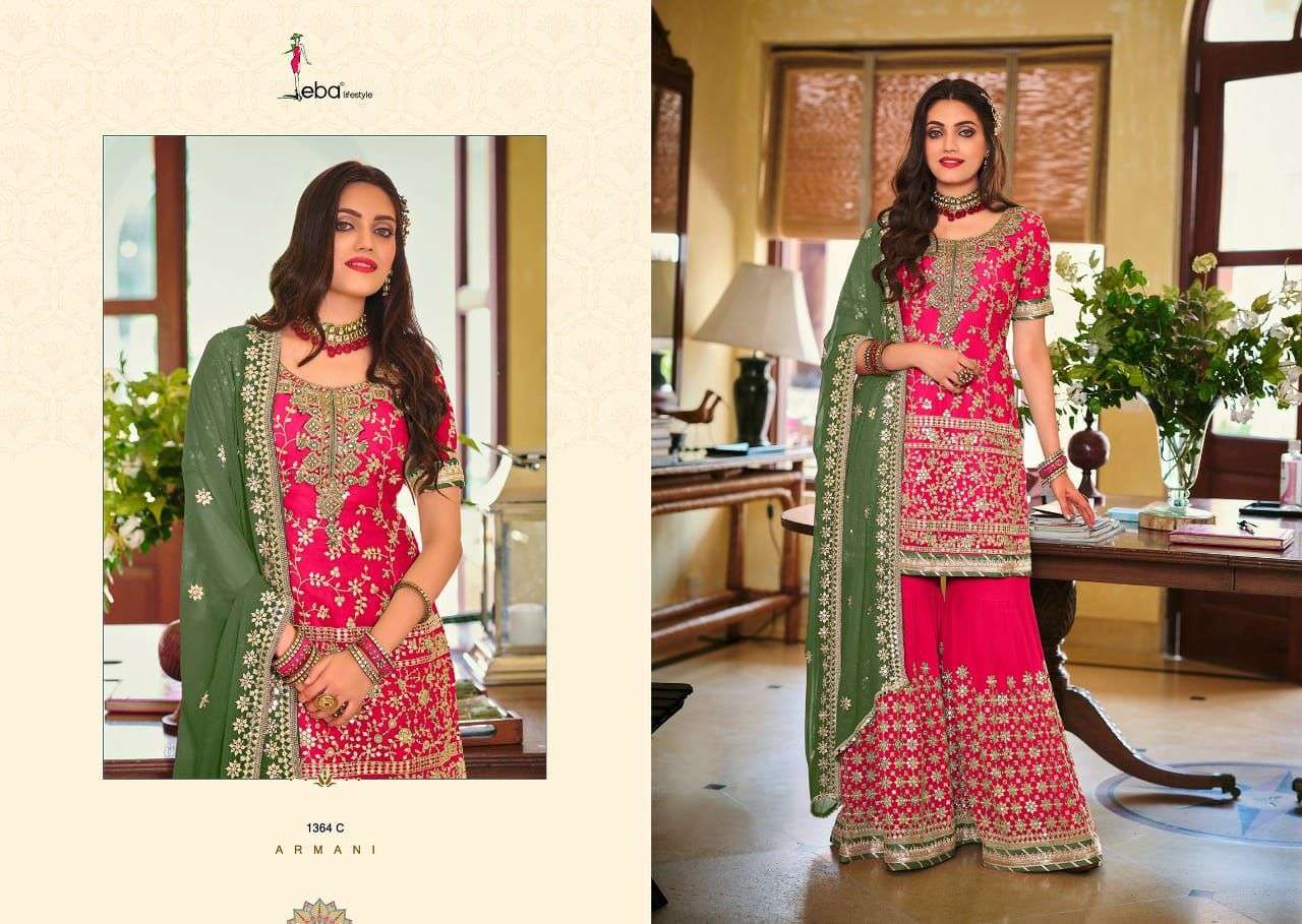 EBA ARMANI COLOR VOL 2 DESIGNER FAUX GEORGETTE SUIT 