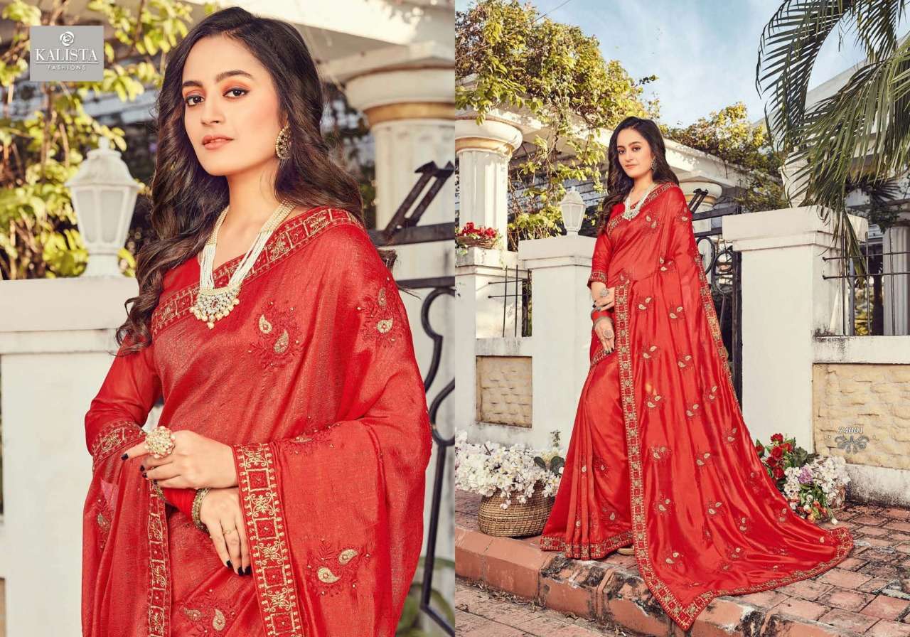 Kalista Mubarak series 74001-74006 vichitra silk saree