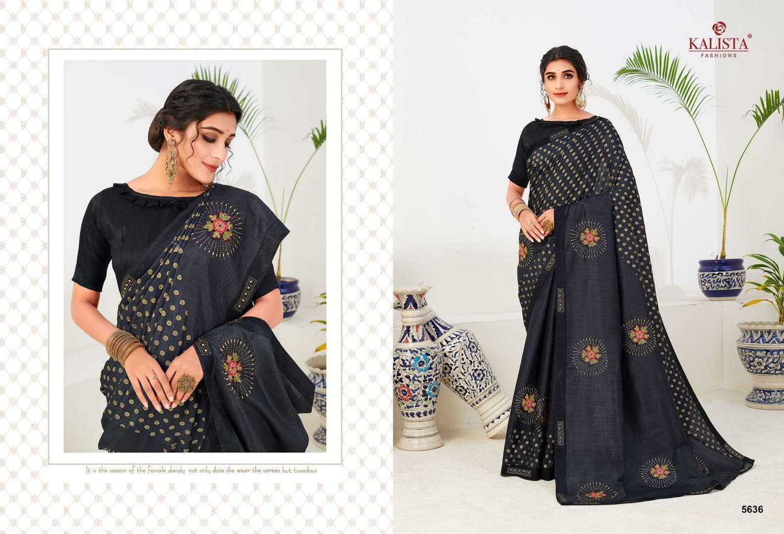 kalista paytm series 5634-5639 fancy fabric saree