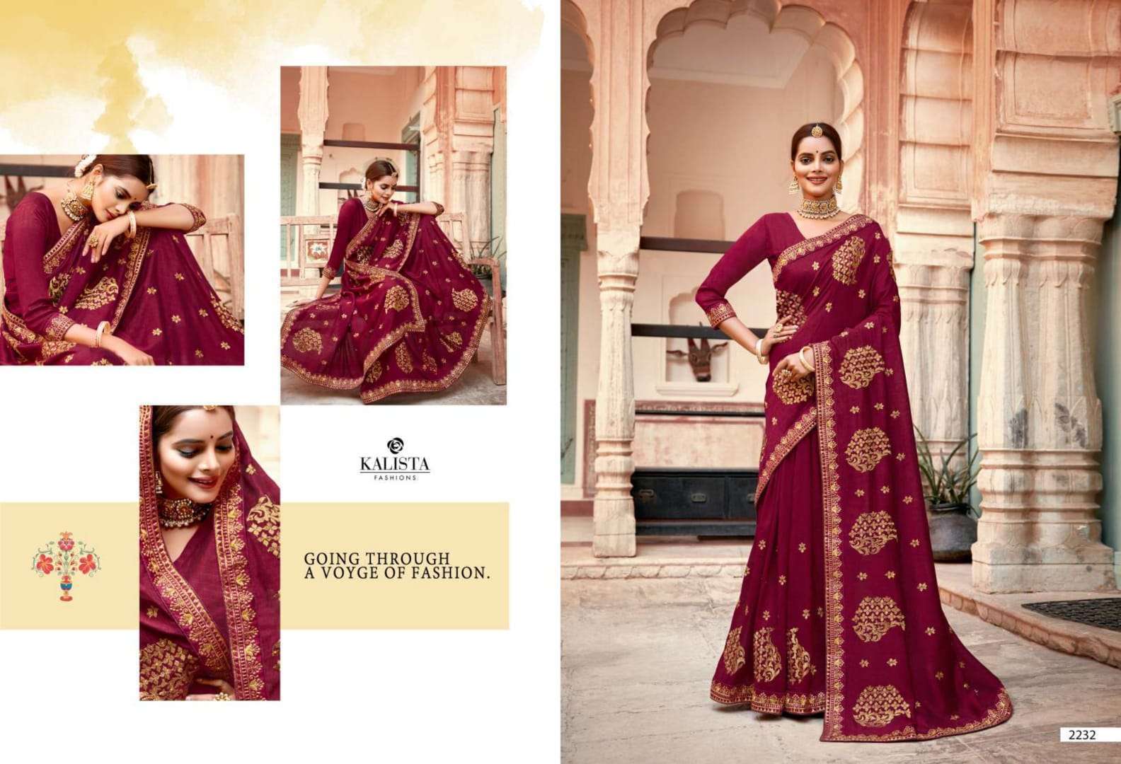 kalista raas leela 2 series 2227-2234 vichitra silk saree