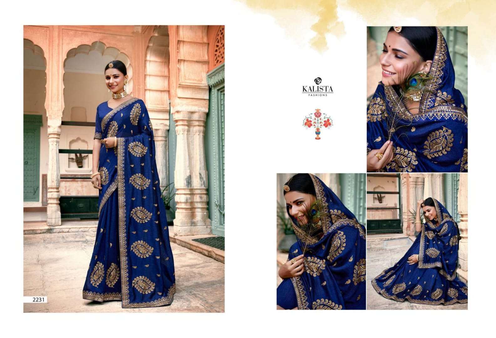 kalista raas leela 2 series 2227-2234 vichitra silk saree