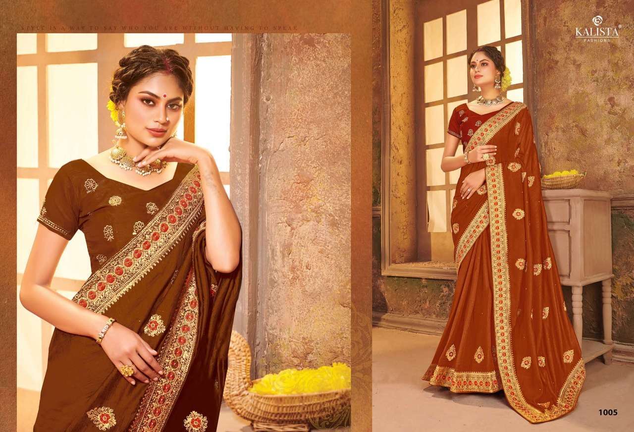 kalista shivalika series 1001-1006 vichitra silk saree