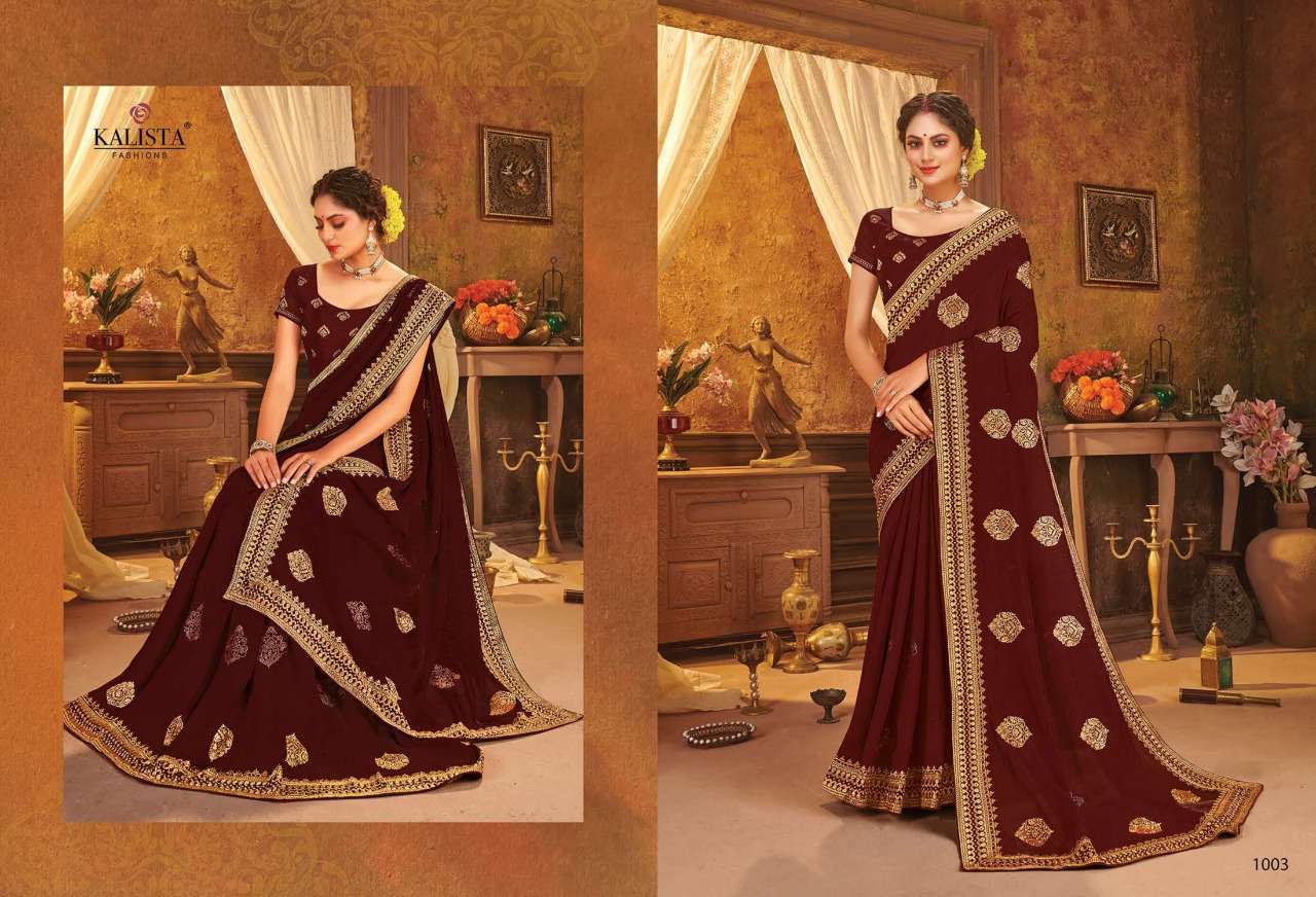 kalista shivalika series 1001-1006 vichitra silk saree