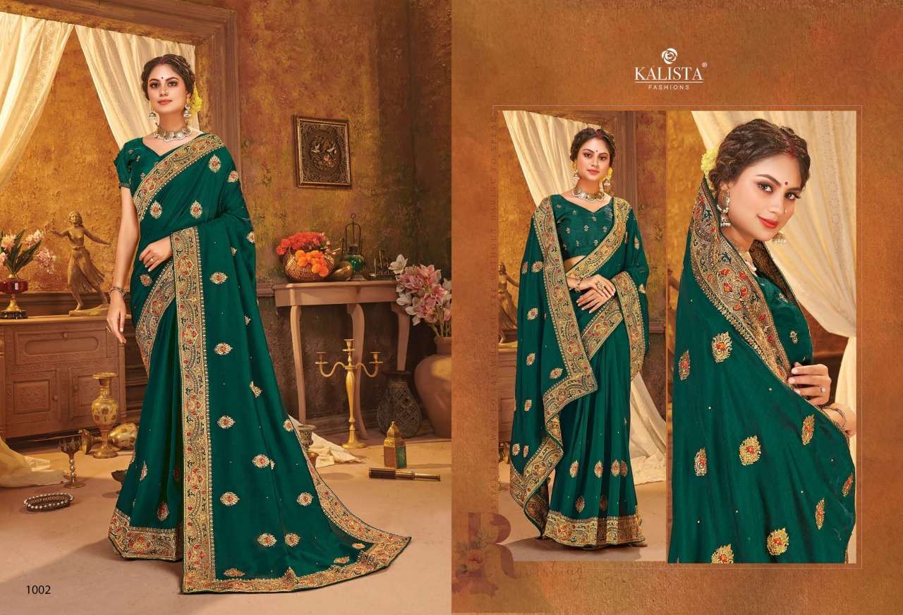 kalista shivalika series 1001-1006 vichitra silk saree