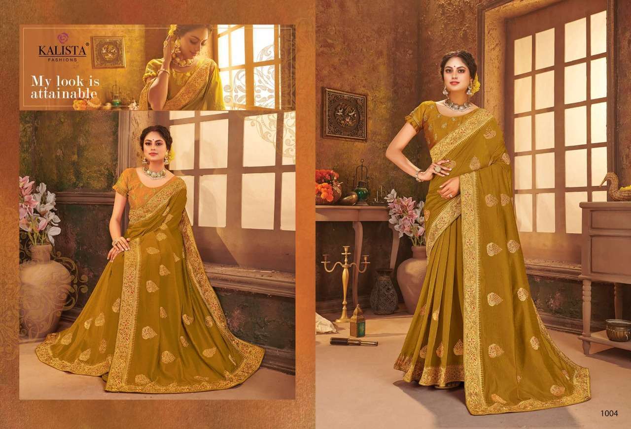 kalista shivalika series 1001-1006 vichitra silk saree