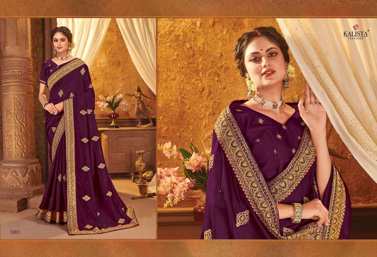 kalista shivalika series 1001-1006 vichitra silk saree