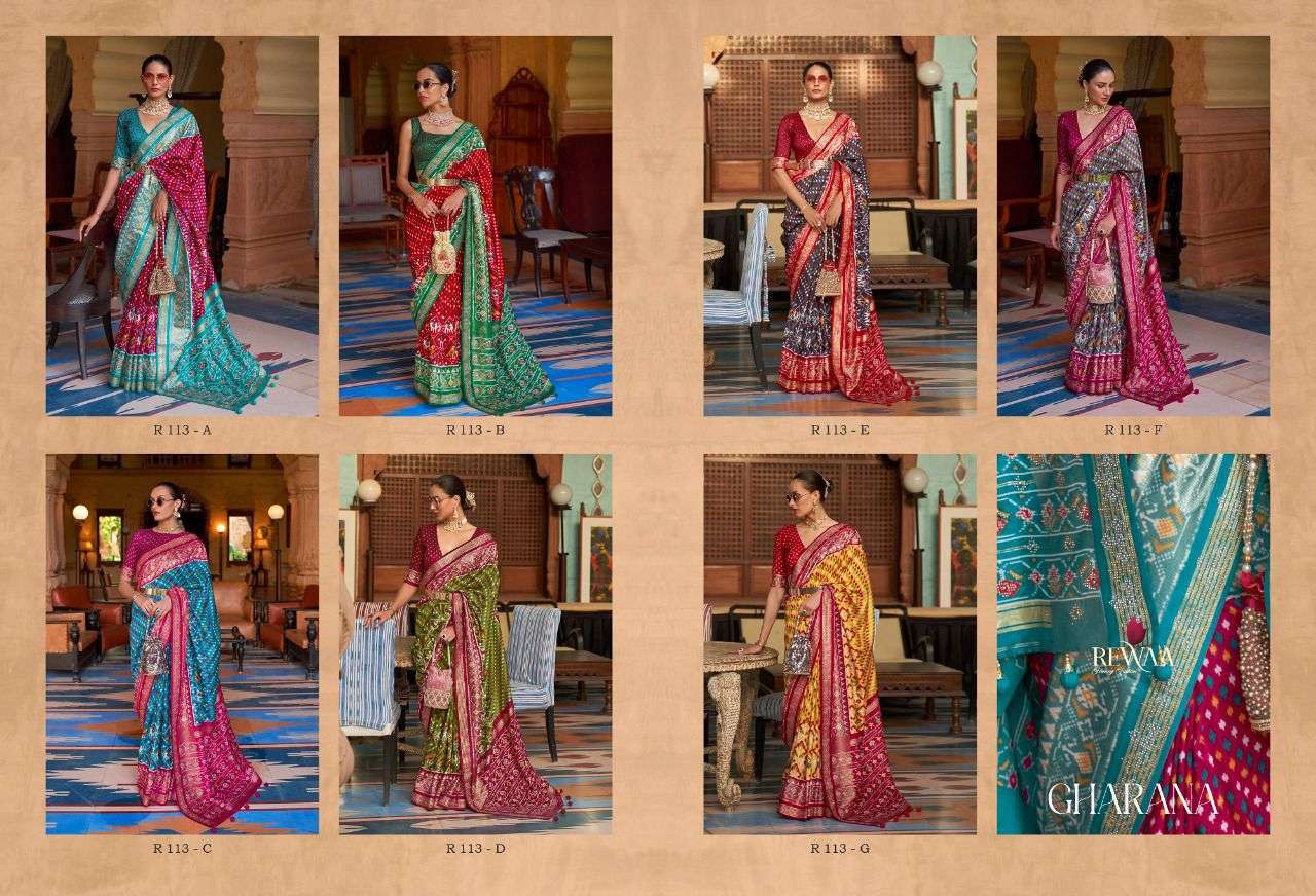 rewaa gouri series 113 color patola saree