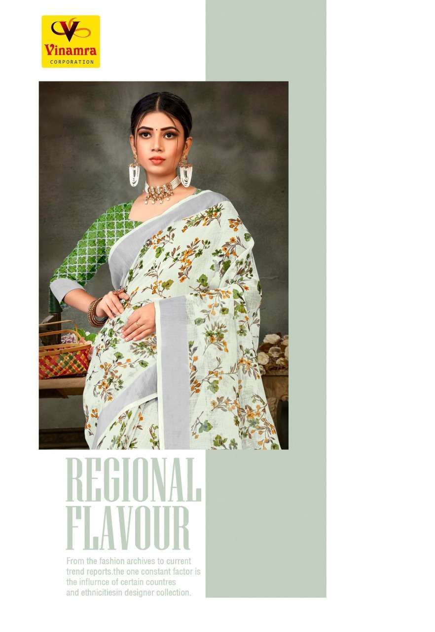vinamra corporation lilen silver 1004 Lilen Silver Patta saree