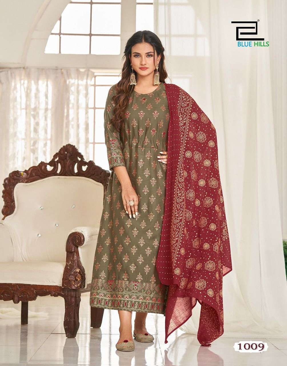blue hills tradition kurti with dupatta beautiful colors authorized supplier