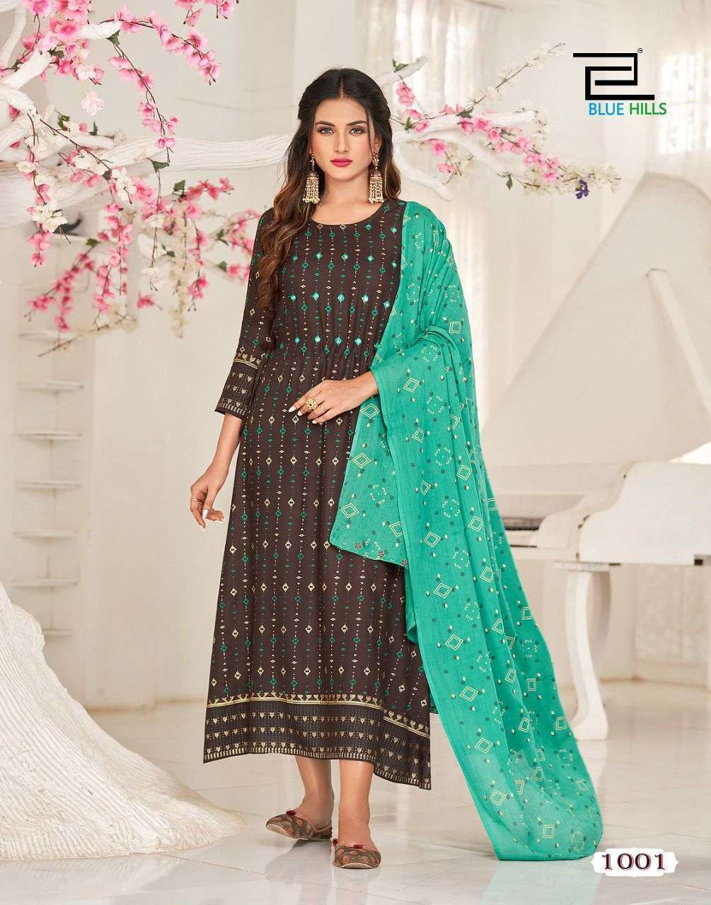 blue hills tradition kurti with dupatta beautiful colors authorized supplier
