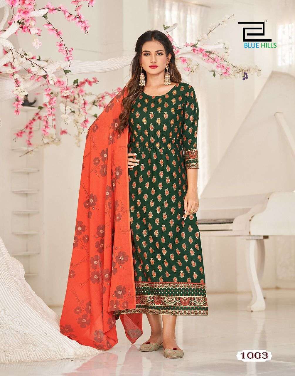 blue hills tradition kurti with dupatta beautiful colors authorized supplier