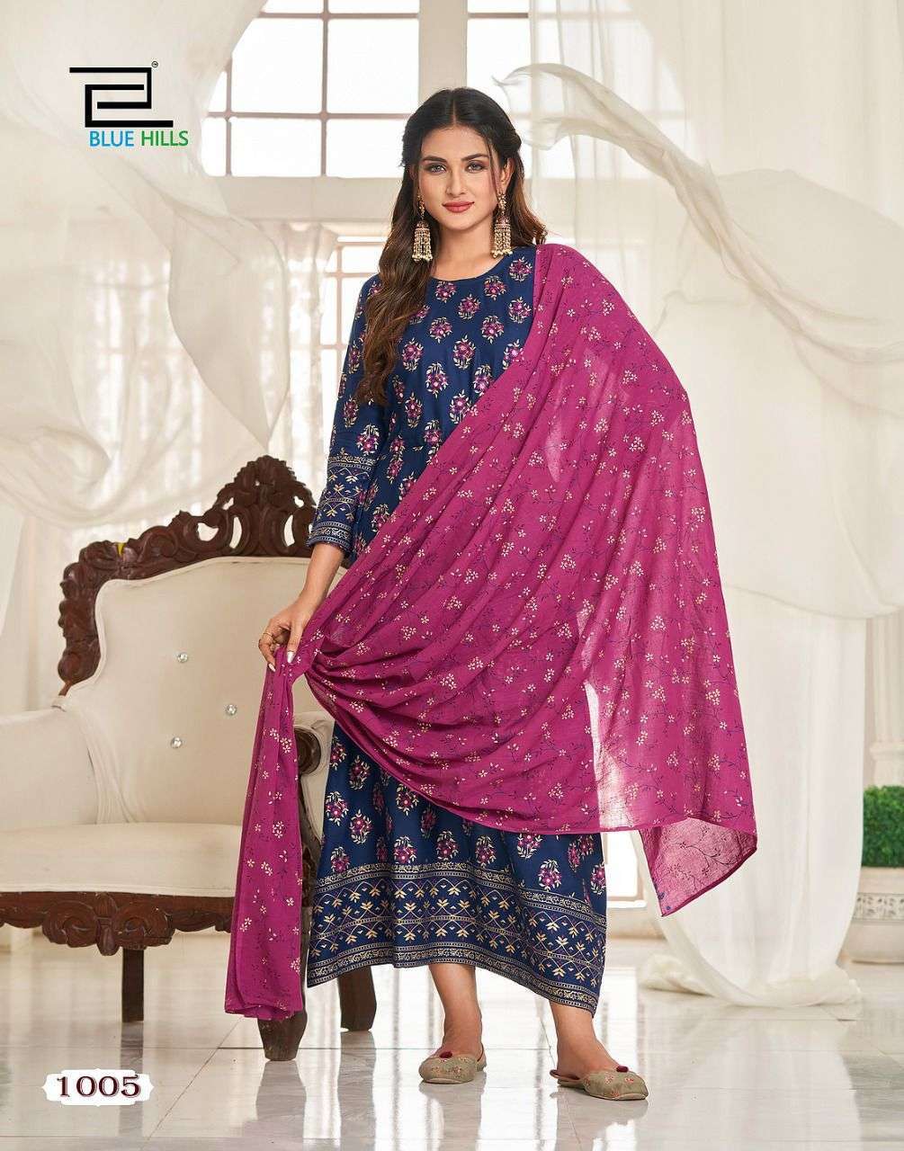 blue hills tradition kurti with dupatta beautiful colors authorized supplier