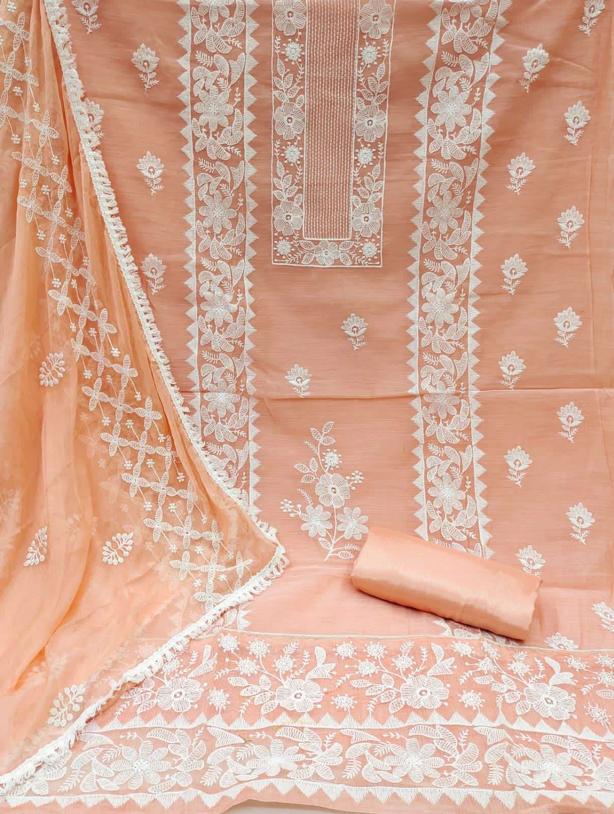BT-07 DESIGNER CHANDERI MULTI WORK NON CATALOG SUITS S