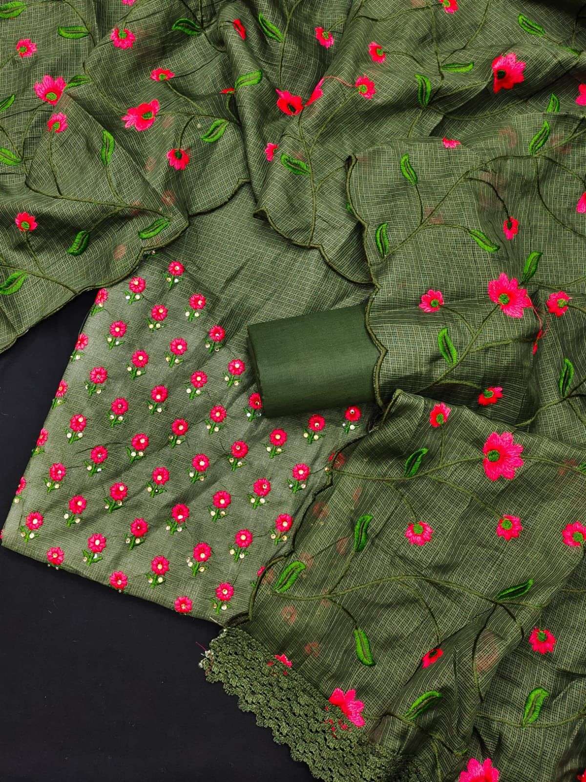 BT-17 DESIGNER KOTA DORIYA EMBROIDERED WORK NON CATALOG DRESS 