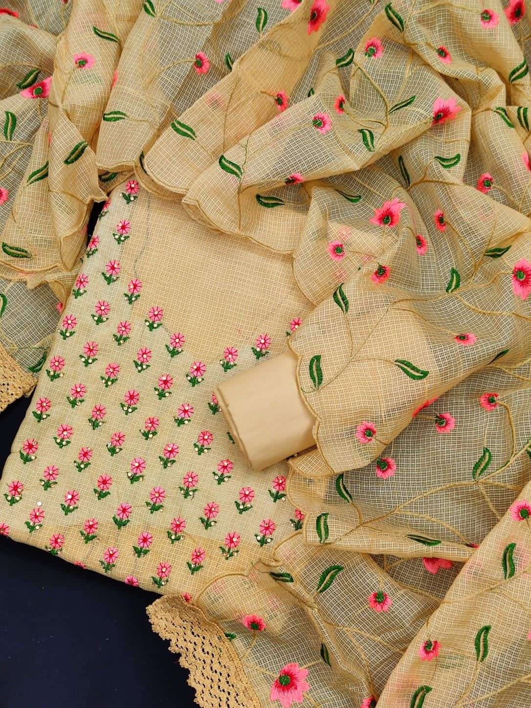 BT-17 DESIGNER KOTA DORIYA EMBROIDERED WORK NON CATALOG DRESS 