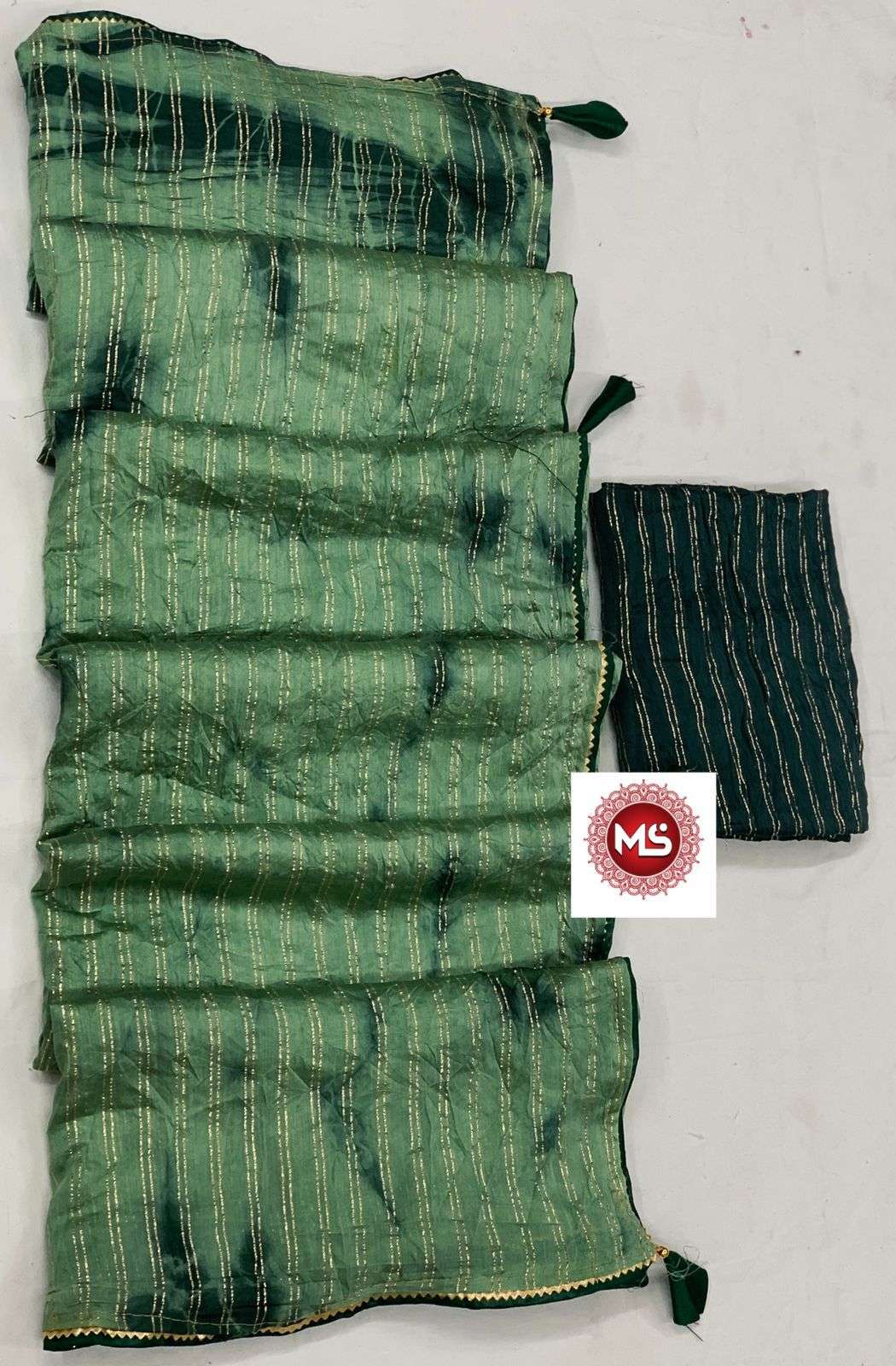 MS BRAND SHIBORI DESIGNER COTTON BASE SAREE 
