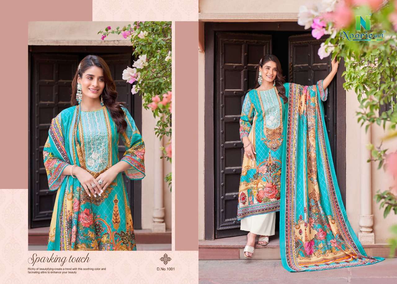 noorie art noor e ishq series 1001-1006 pure superior jam satin suit
