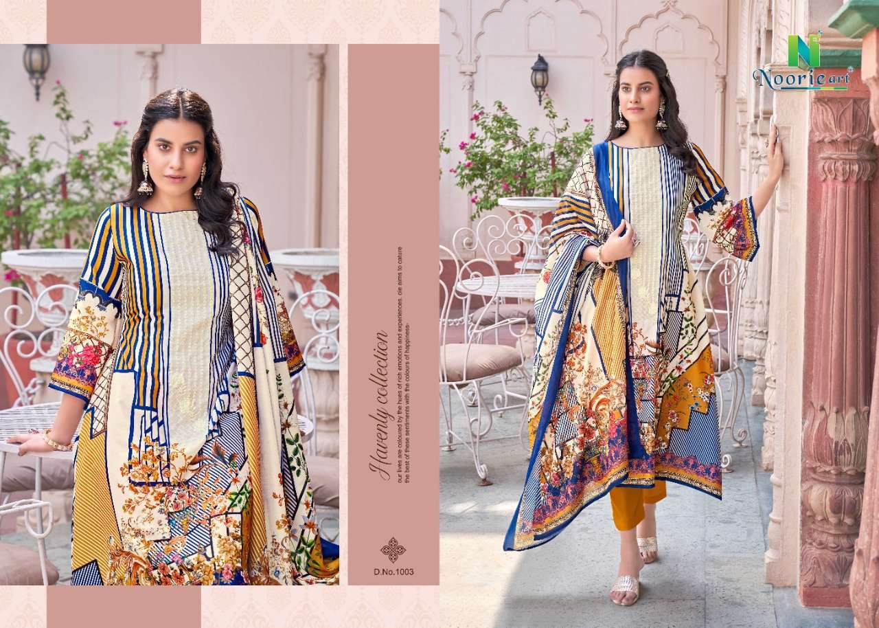 noorie art noor e ishq series 1001-1006 pure superior jam satin suit
