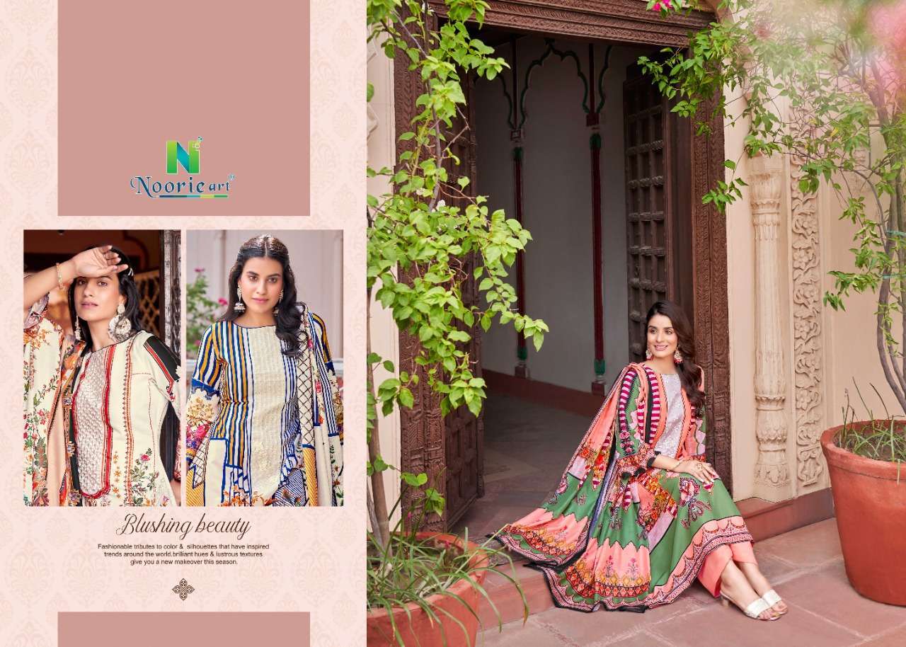 noorie art noor e ishq series 1001-1006 pure superior jam satin suit