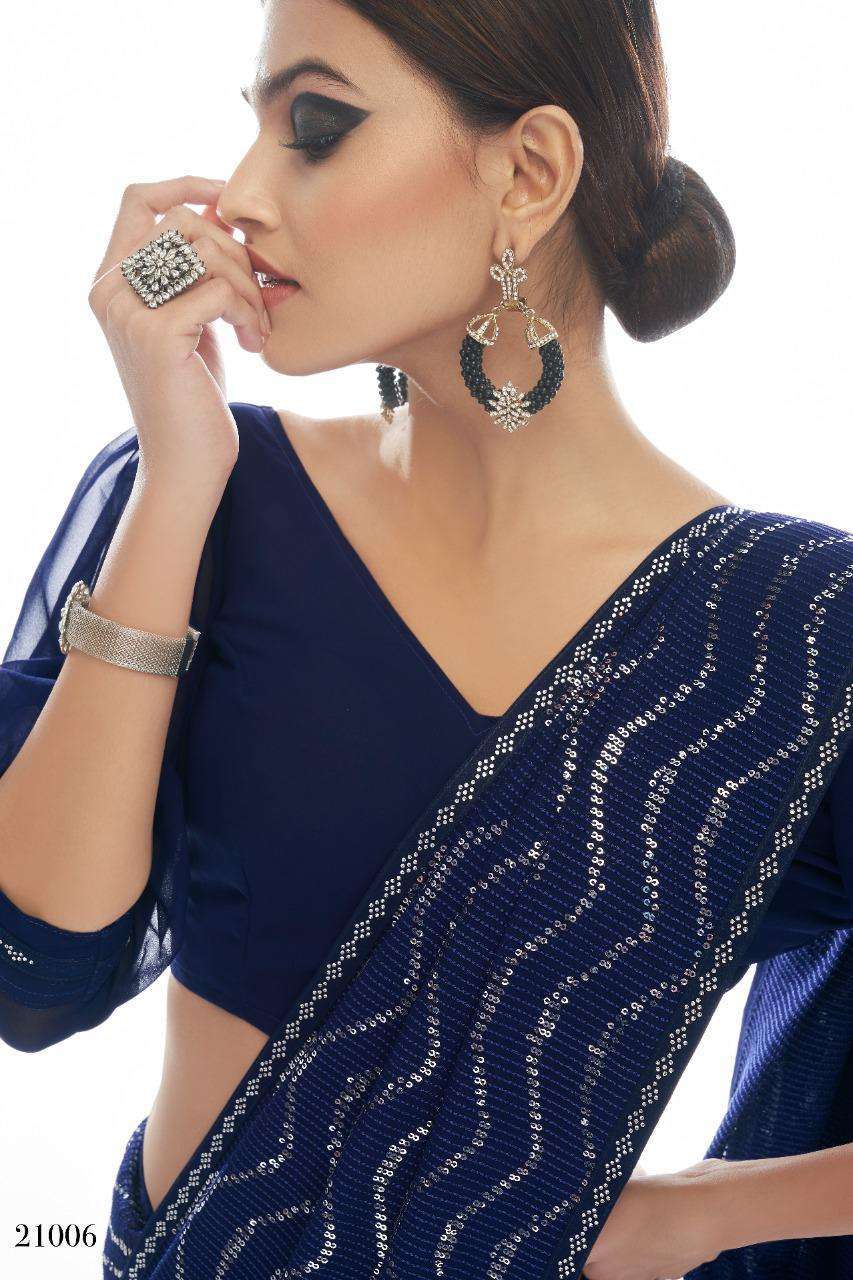 arya designs swarna vol 3 series 21001-21006 georgette saree