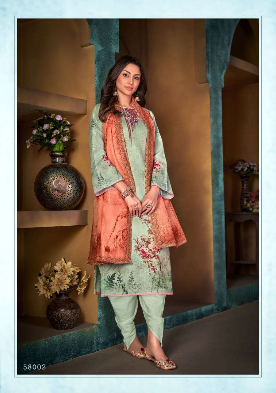 bemitex coral series 58001-58006 pure cambric cotton suit 