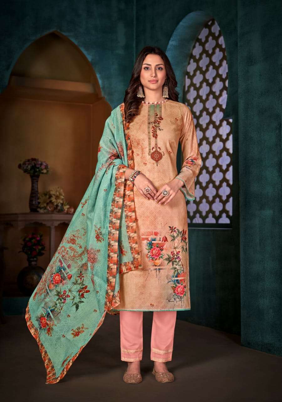 bemitex coral series 58001-58006 pure cambric cotton suit 