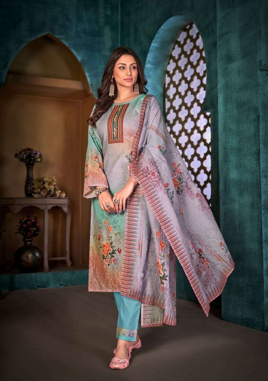 bemitex coral series 58001-58006 pure cambric cotton suit 