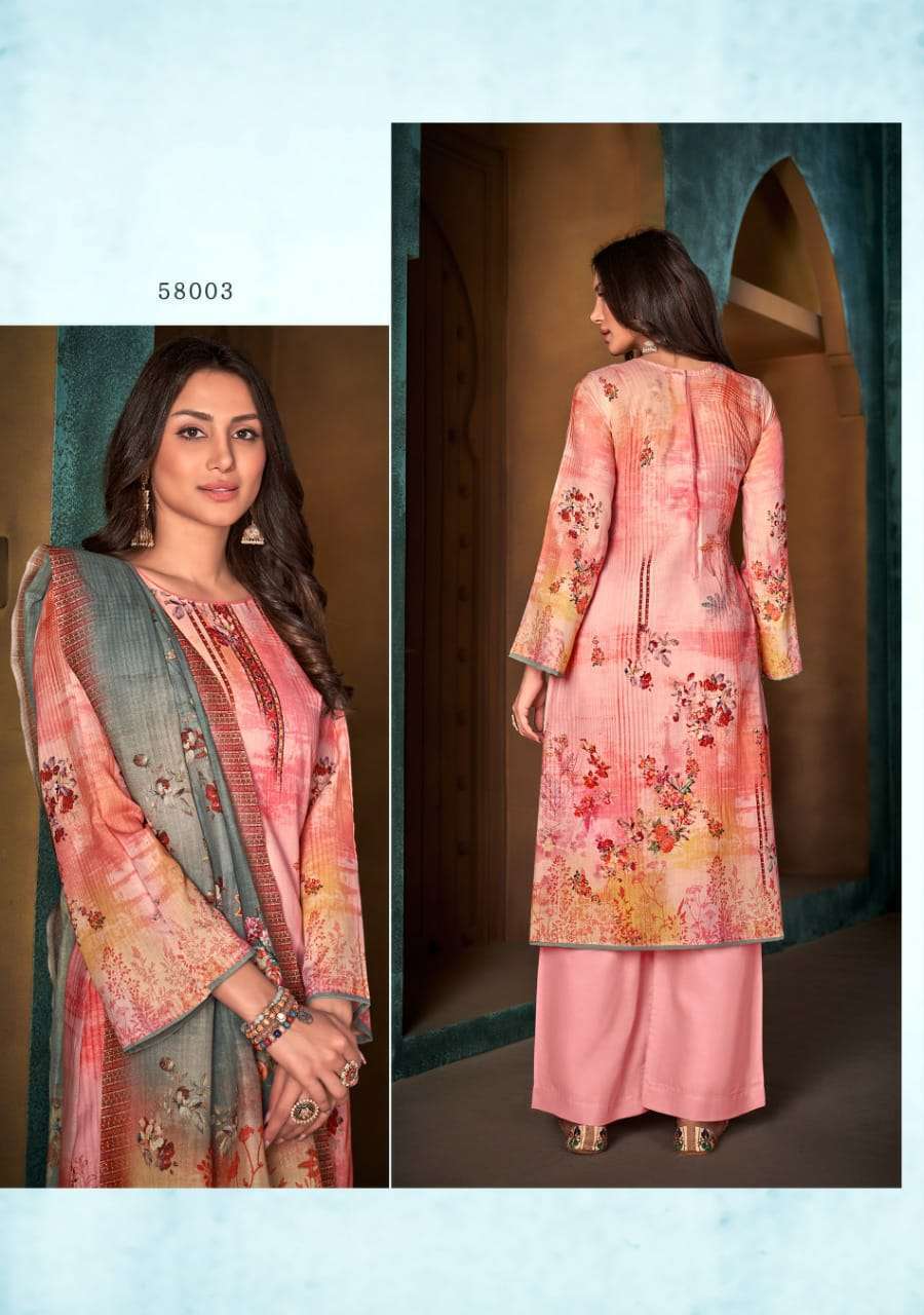 bemitex coral series 58001-58006 pure cambric cotton suit 