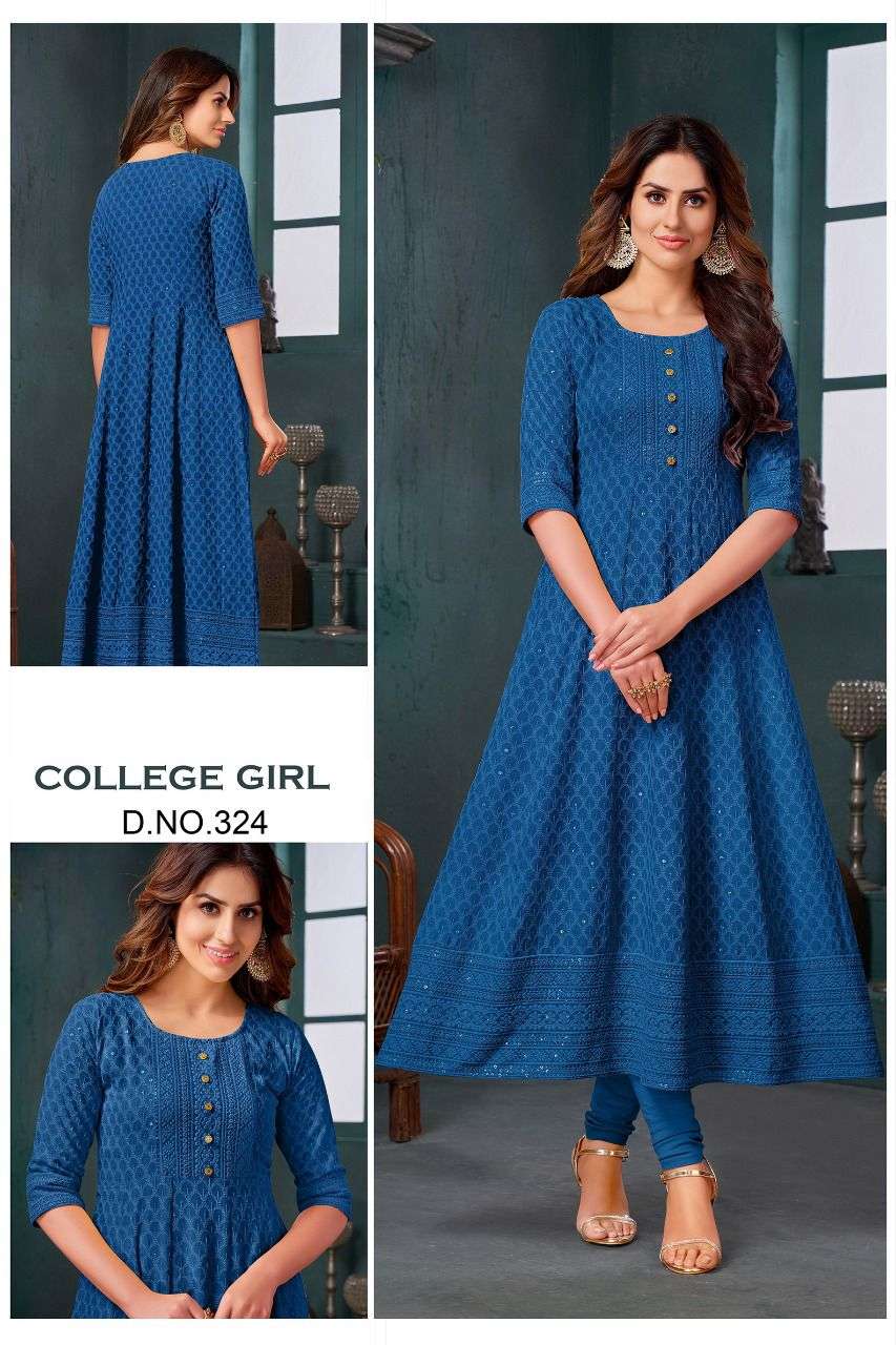 Buy Aarvia Fancy Kurtis for Women - Crepe Printed Straight Long Ethnic Wear  Kurti for Girls, Regular, Office, Festival, College Wear Classy Kurtis for  Ladies at Amazon.in