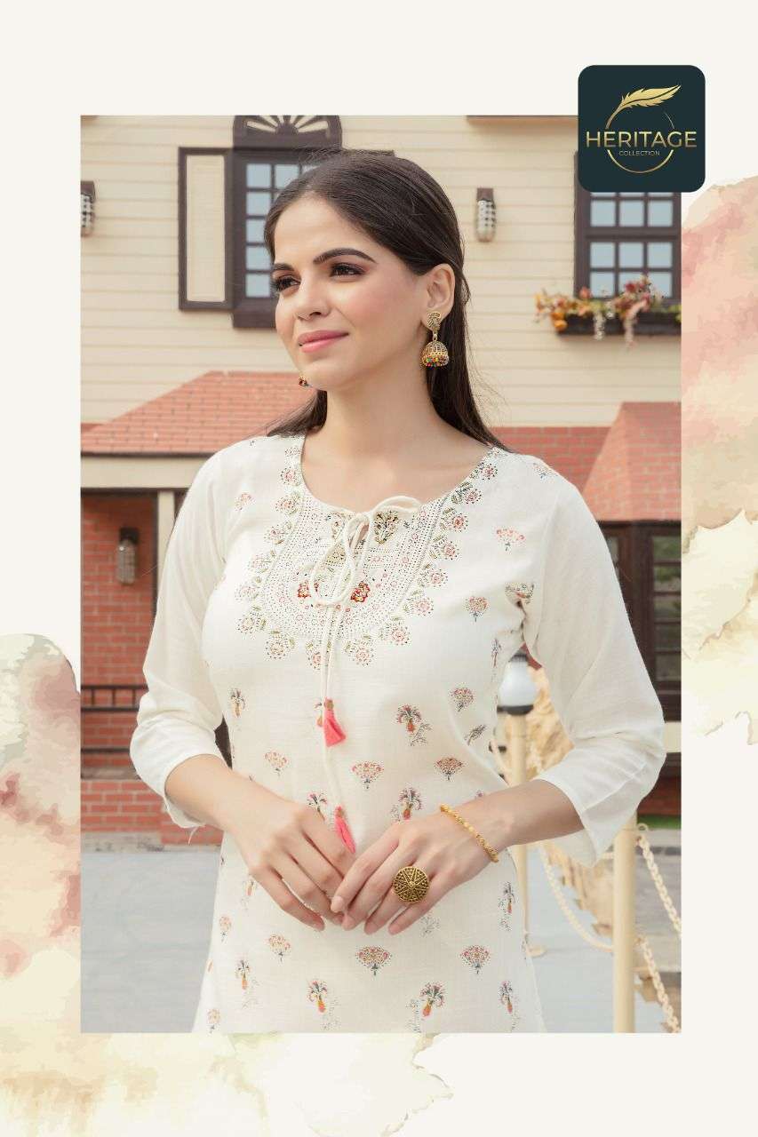 heritage kimaya vol 2 series 01-07 rayon slub kurti