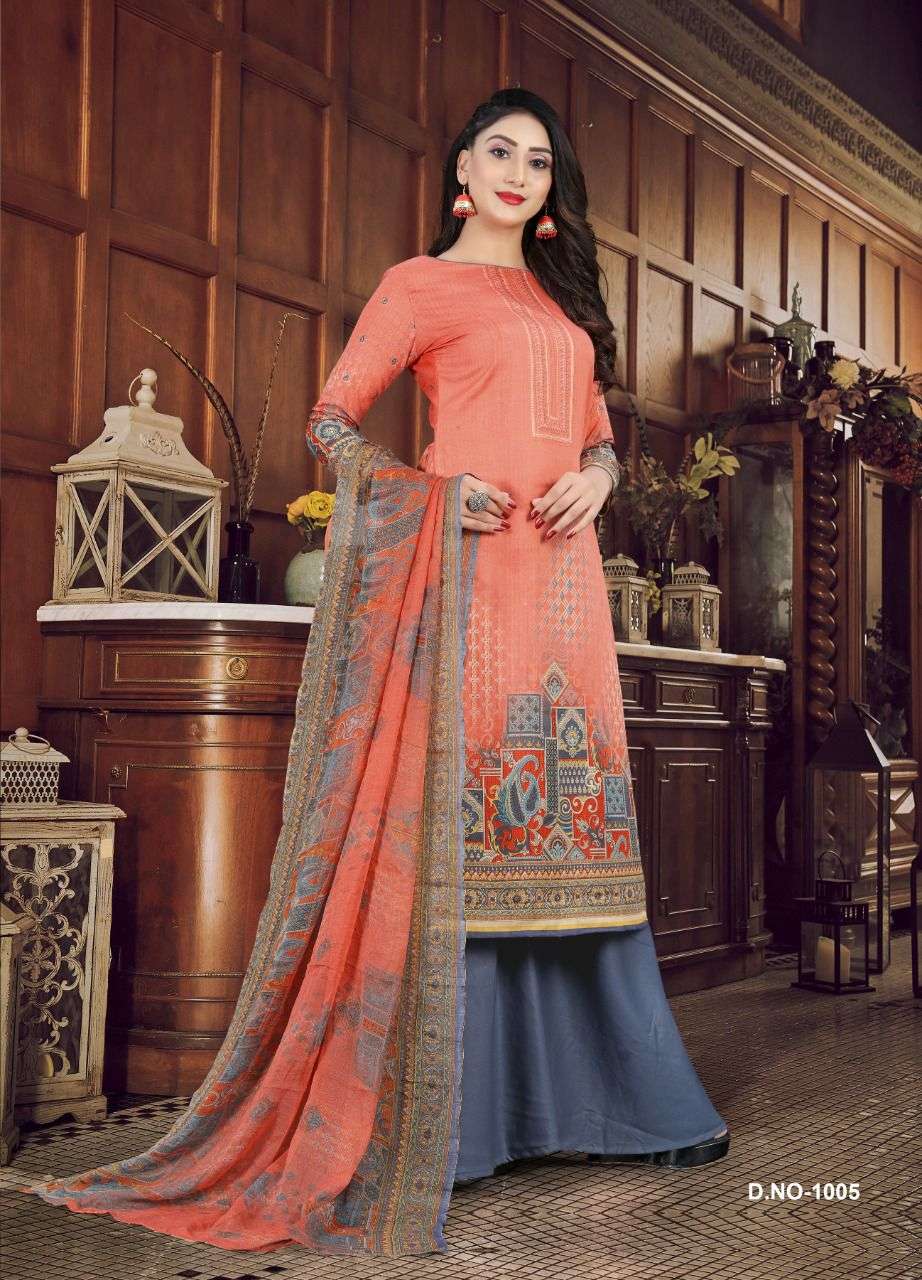 Raajshree Vintage Vol-1 By SSC Soft Cotton Neck Designing suit