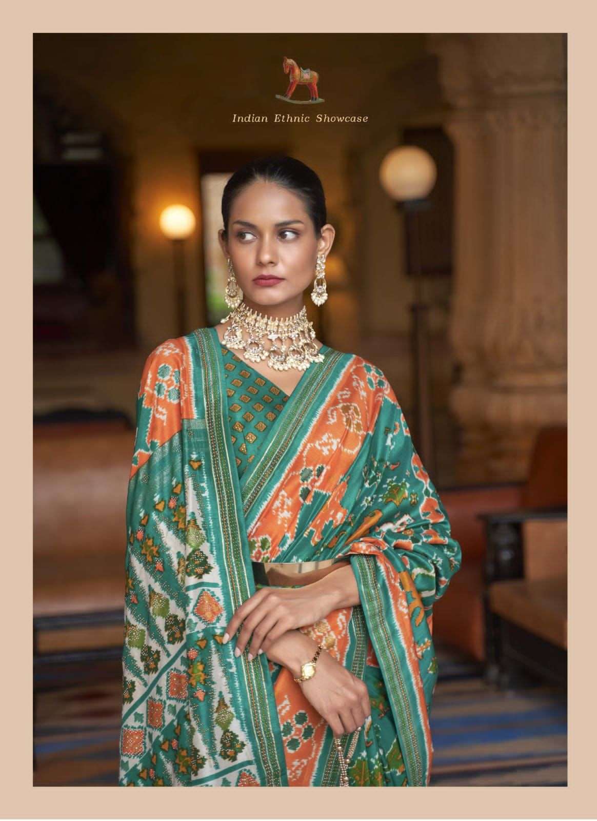 REWAA HERITAGE DESIGNER PURE SILK PATOLA SAREE 