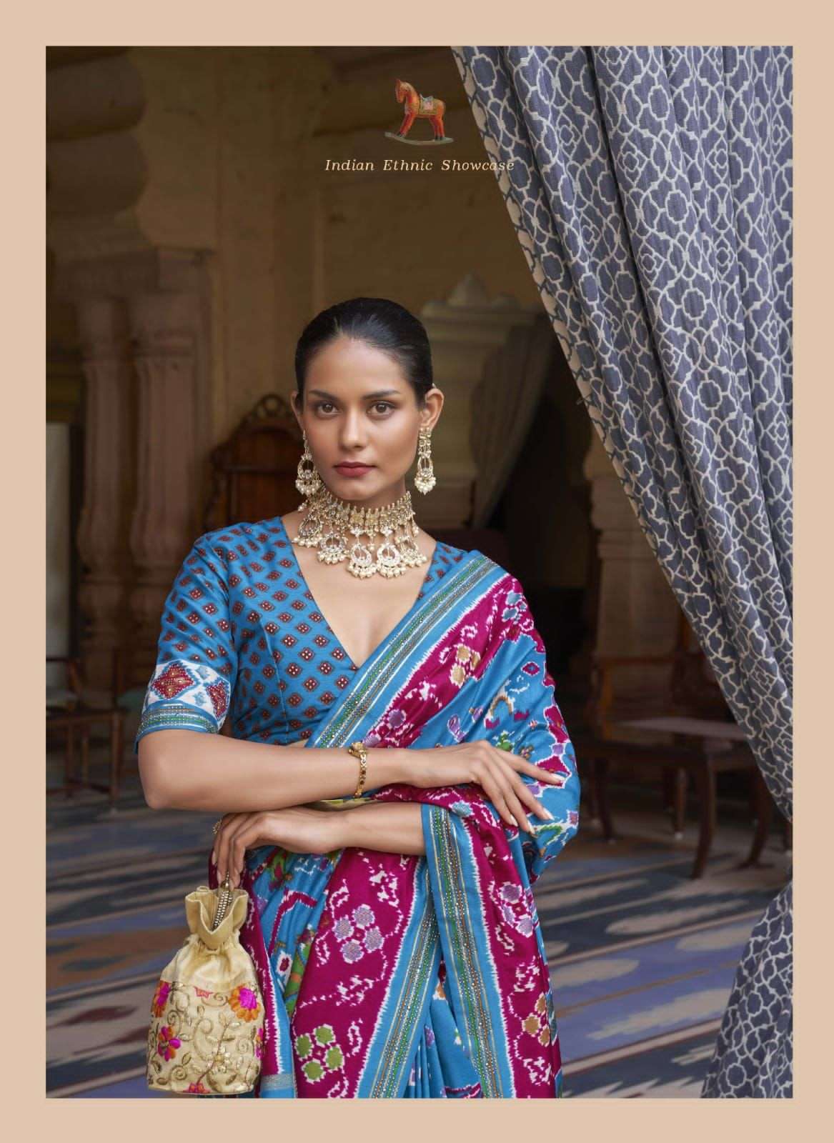 REWAA HERITAGE DESIGNER PURE SILK PATOLA SAREE 