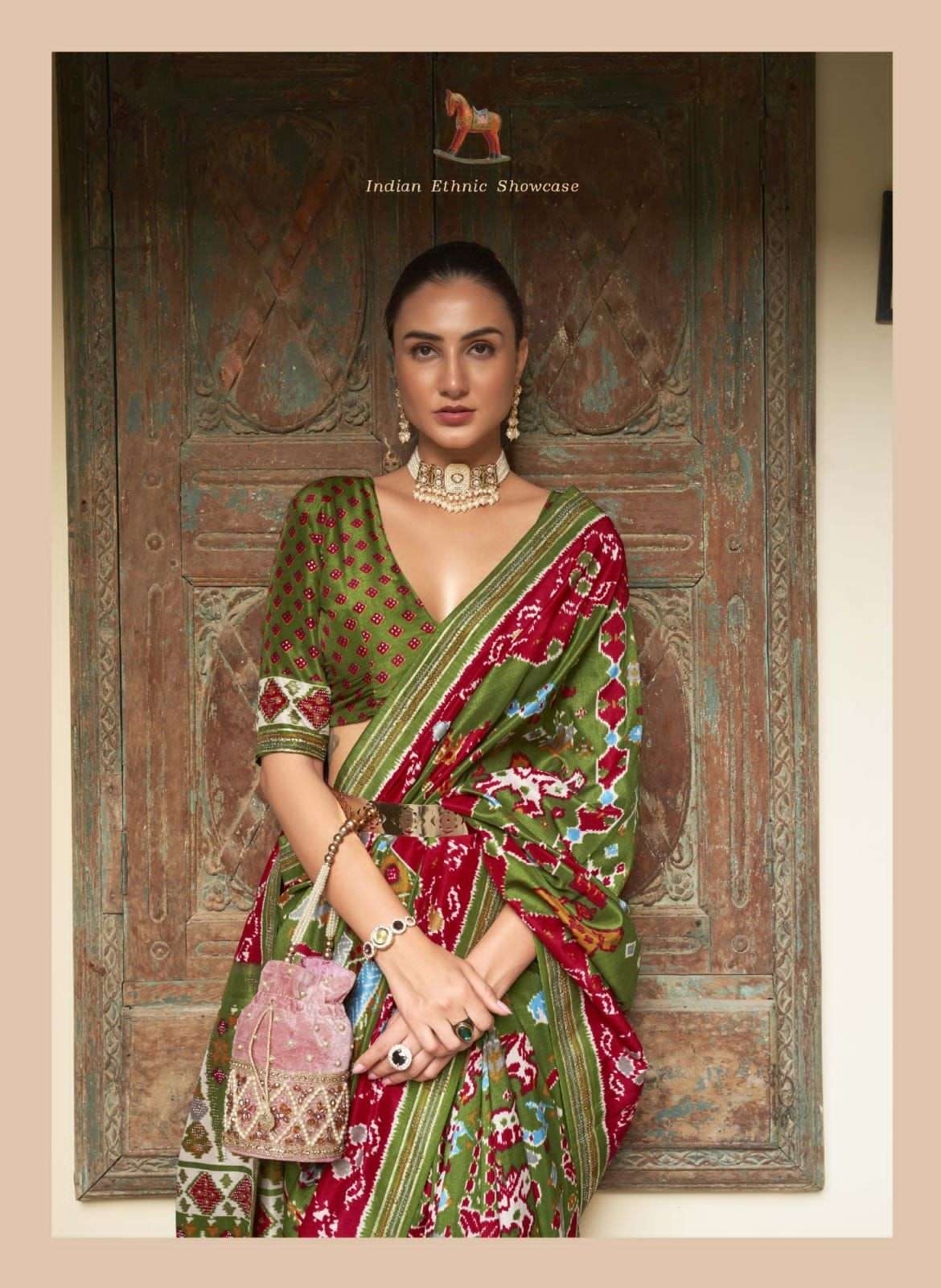 REWAA HERITAGE DESIGNER PURE SILK PATOLA SAREE 
