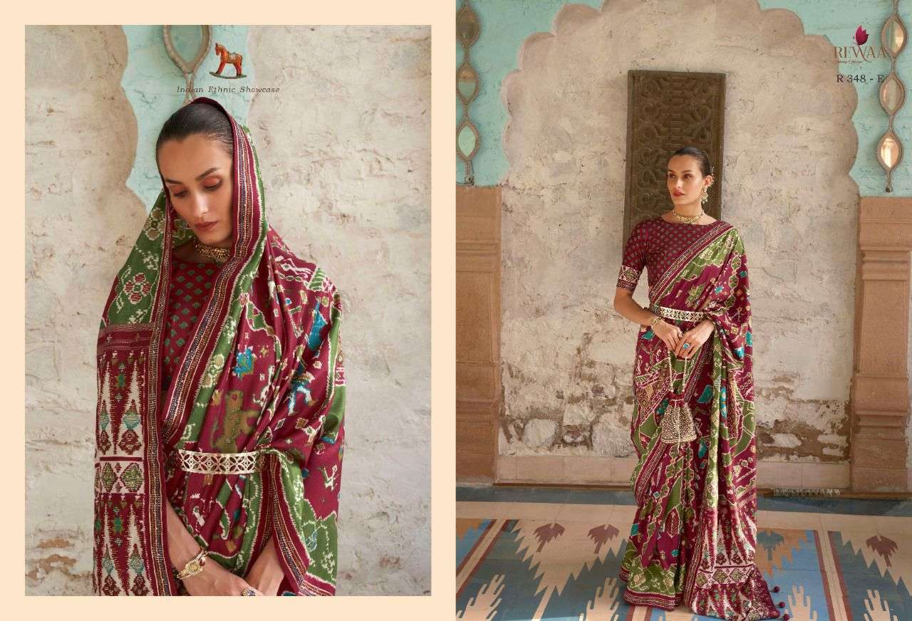 REWAA HERITAGE DESIGNER SMOOTH PATOLA SAREE 