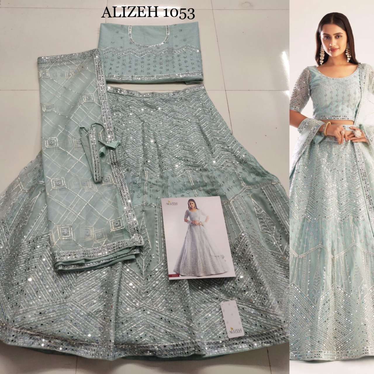 ALIZEH OFFICIAL BRIDAL HERITAGE PREMIUM COLLECTION DESIGNER BUTTERFLY NET SUIT 