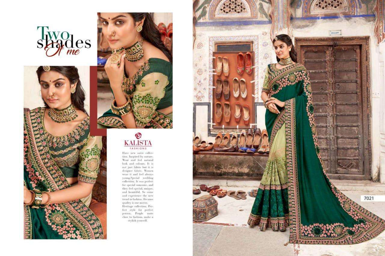 kalista khawaab vol 20 series 7018-7023 blooming georgette saree