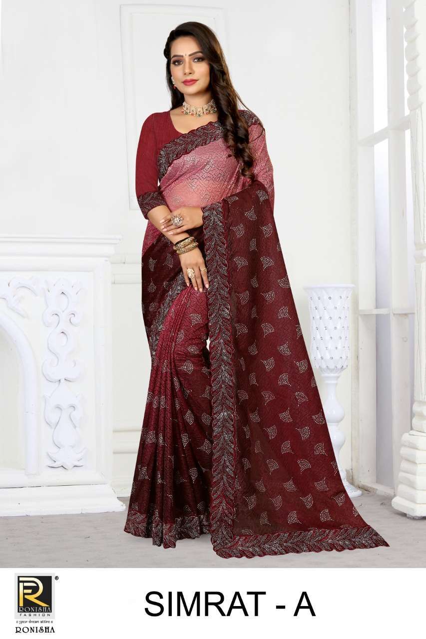 Modern Chiffon Silk Heavy Diamond Work Party Wear Designer Saree –  vastrang.in